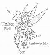 Coloring Tinkerbell Periwinkle Fairy Dibujos Sister Hadas Fairies Colorings sketch template
