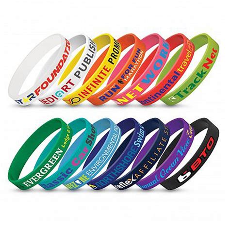 silicone wristband printed bright promotional products
