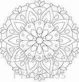 Mandalas Patroned Favoriten Blumen Completed sketch template