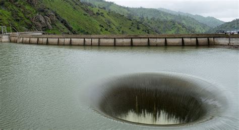 The Spectacular Glory Hole Spillway In Monticello Dam California