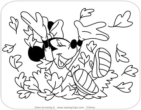 minnie mouse fall winter coloring pages disneyclipscom