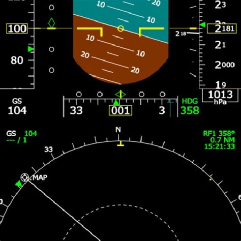 primary flight display   deviation indicator  scientific diagram
