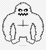 Coloring Yeti sketch template