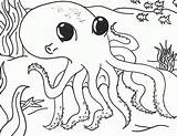 Cartoon Octopus Coloring Kids Sheet Library Clipart Popular sketch template