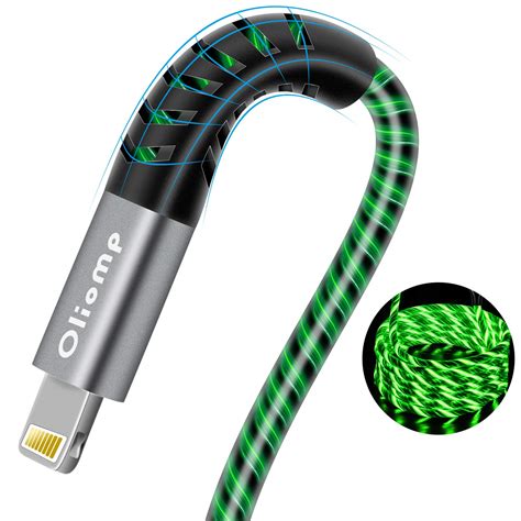 iphone charger cable ft led lightning cable apple mfi certified usb fast chargingsync cord