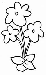 Flower Violet Coloring Pages Easy Girls Simple Basic Preschool Drawing Flowers Kids Drawings Violets Color Printable Book Designlooter Comment Popular sketch template