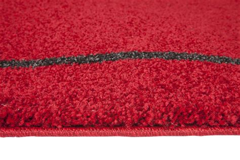 tapis de salon contemporain rouge flume