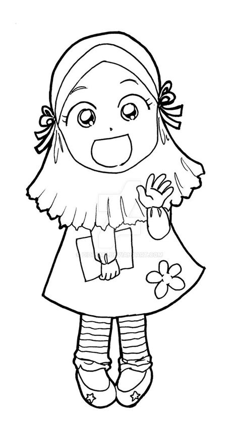 ana muslim cartoon coloring pages