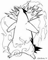 Typhlosion Mew Christiana sketch template