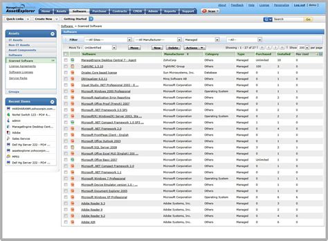 software asset management sam software usage tracking manageengine