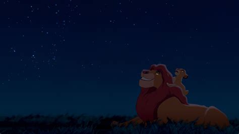 The Ancestors Simba And Mufasa At Night From Shadow Of
