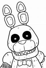 Fnaf Bonnie Coloring Pages Phantom Five Nights Toy Printable Colouring Getcolorings Withered Draw Color Print Colorings Template sketch template