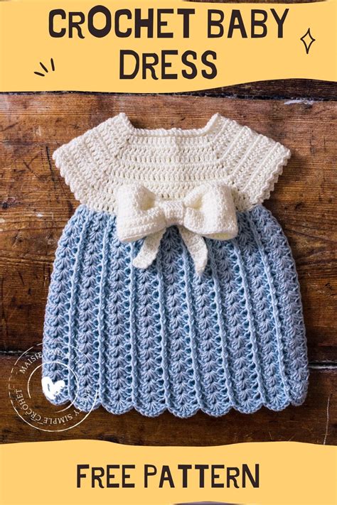 easy crochet baby dress   pattern maisie  ruth