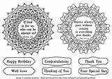 Doily Cards Set Coloring sketch template