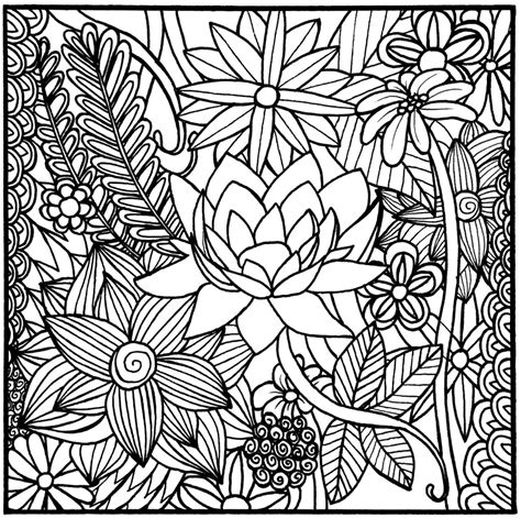 flower pattern coloring pages  grown ups plq