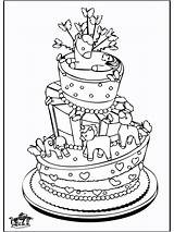 Coloring Cake Birthday Pages Kleurplaten Celebration Verjaardag Taart Voor Popular Bezoeken Theme Coloringhome Nl Advertisement Printable Afkomstig Van Books sketch template