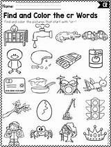 Worksheets Cr Blends Words Blend Kindergarten Grade Activities Phonics Subject sketch template
