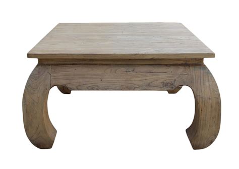 square unfinished raw wood curved legs coffee table chairish