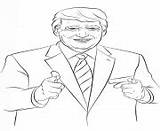 Trump Coloring Donald Pages Printable Funny Good Book Vector Explore sketch template