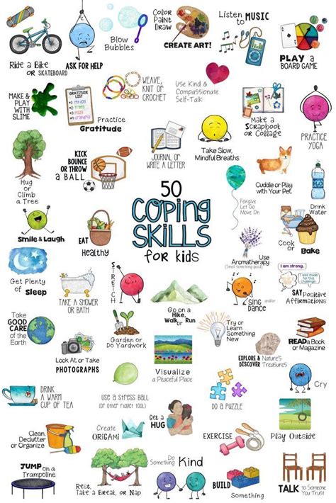 printable coping skills lists