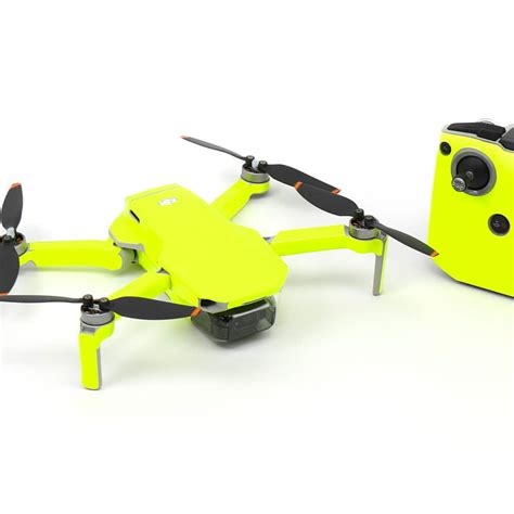 wrap skin decal stickers neon fluoro yellow dji mini  drone accessories australia