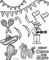 Mayo Cinco Coloring Pages Kids Printable Cool2bkids Color Preschool Feliz Flag Choose Board sketch template