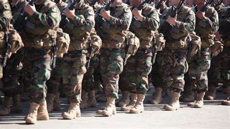 soldiers marching   paved road stock footage video  shutterstock