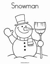 Coloring Snowman Print Ll sketch template