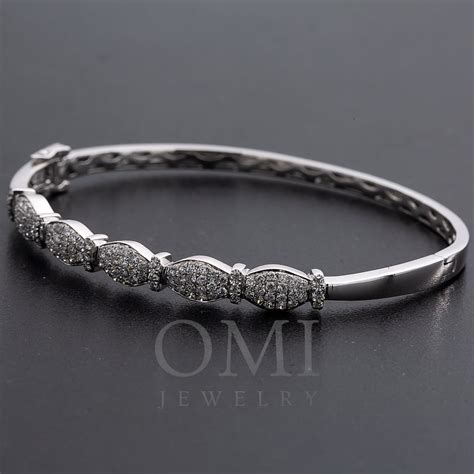 white gold womens bracelet   ct diamonds   diamond omi jewelry