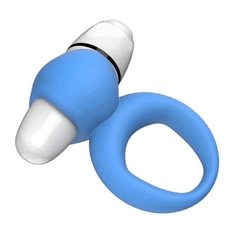 Blue Vibrating Cock Penis Ring Multi Functional Masturbation Adult Male
