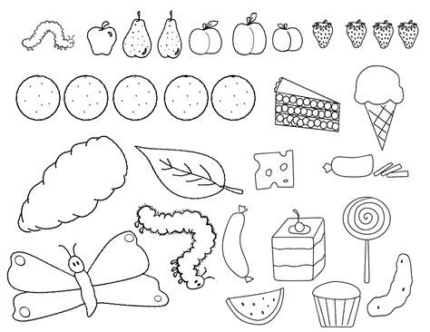 hungry caterpillar coloring pages printable coloring pages ece