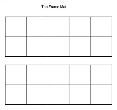 ten frame printable  kidsworksheetfun