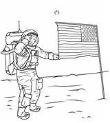 Neil Armstrong Moon Coloring Pages Printable Para Colorear Supercoloring Drawing America Usa Book Flag Guardado Desde American Sobre Search Walks sketch template