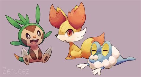 Kalos Starters By Zerudez On Deviantart