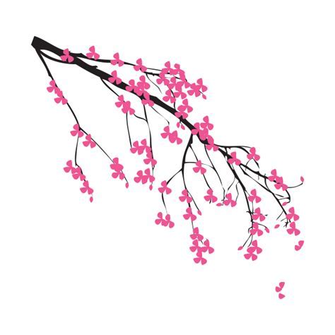 Vinilo decorativo rama con flores