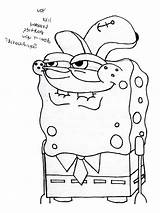 Spongebob Coloring Pages Easy Drawing Gangsta Memes Gangster Color Draw Ghetto Sketch Spongbob Step Depression Characters Squarepants Getdrawings Sponge Bob sketch template