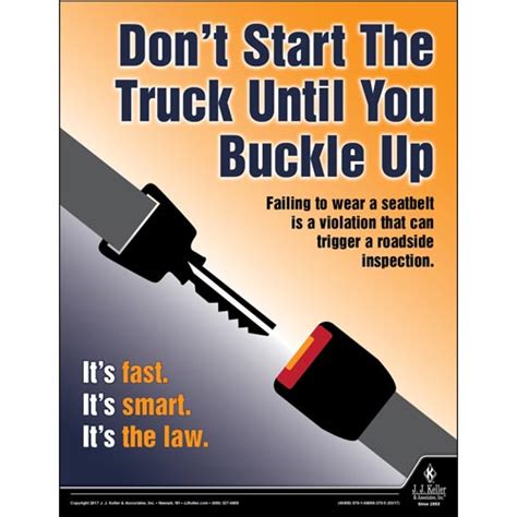 buckle up transportation safety risk poster