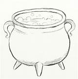 Cauldron Drawing Draw Sketch Clipart Witch Halloween October Drawings I365art Witches Easy Step Illustration Boiling Potter Harry Sketches Realistic Handles sketch template
