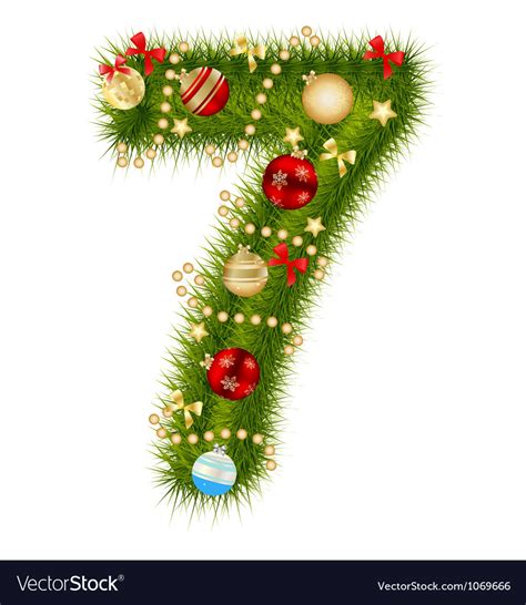 christmas alphabet number royalty  vector image