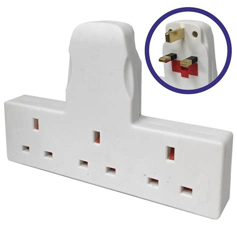 adapter mains plug adaptor cable  multi socket extension ebay