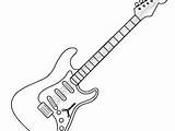 Guitar Electric Drawing Coloring Outline Rock Draw Drawings Roll Clipart Pages Music Boyfriend Line Cute Things Easy Simple Printable Sketch sketch template