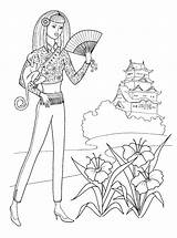 Coloring Fashion Pages Printable Adults Girls Popular sketch template