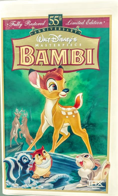 Vhs Walt Disney Bambi Masterpiece Collection 55th