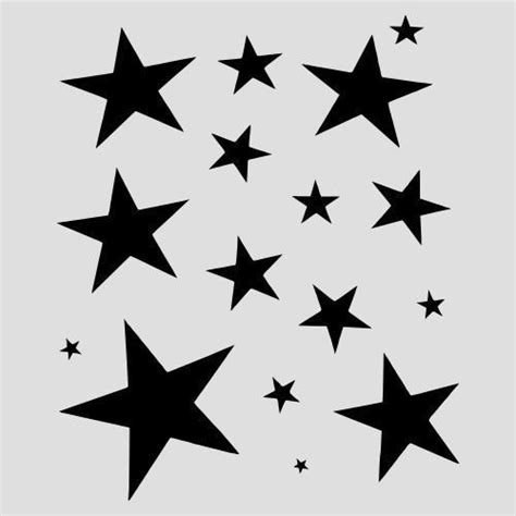 star stencil  sizes stars paint celestial craft art template