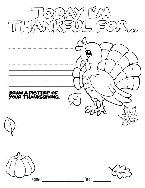 kindergarten thanksgiving printables printableecom