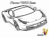 Coloring Ferrari Pages Cars 458 Color Italia Autos Race Popular sketch template