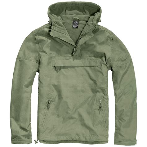 brandit classic windbreaker hooded anorak mens jacket cadet hiking hunting olive ebay