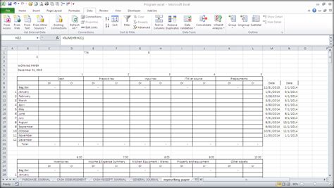 bookkeeping kit ms excel