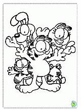 Coloring Garfield Dinokids sketch template