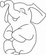Elephant Coloring Baby Pages Kids Printable Template Elephants Color Print Cliparts Stencil Realistic Sitting Line Animal Templates Realisticcoloringpages Clipart Small sketch template